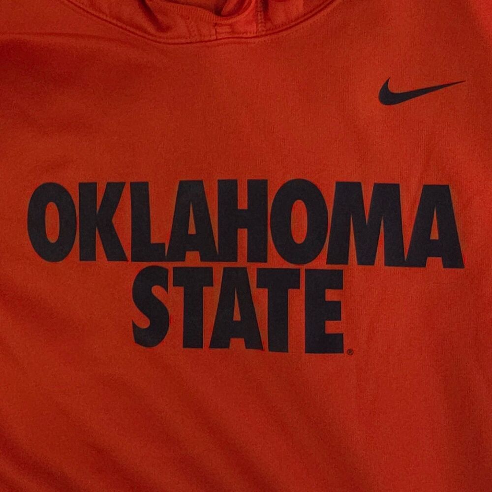Nike Oklahoma State OSU Cowboys Hoodie Mens M Therma-Fit NCAA Football Free Ship - Picture 11 of 13